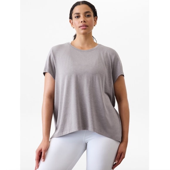 Athleta Tops - Athleta With Ease Rib Tee Short Sleeve Relaxed - size XS